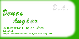 denes angler business card